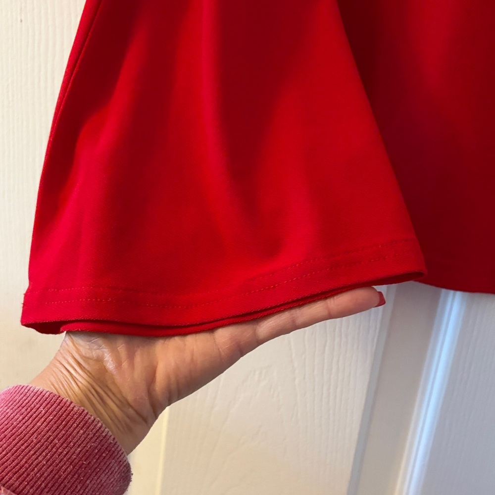CeCe Red Long Sleeve Top with Bow Details - Picture 5 of 7